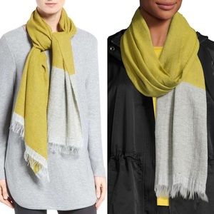 EILEEN FISHER CASHMERE & LINEN COLORBLOCK SCARF